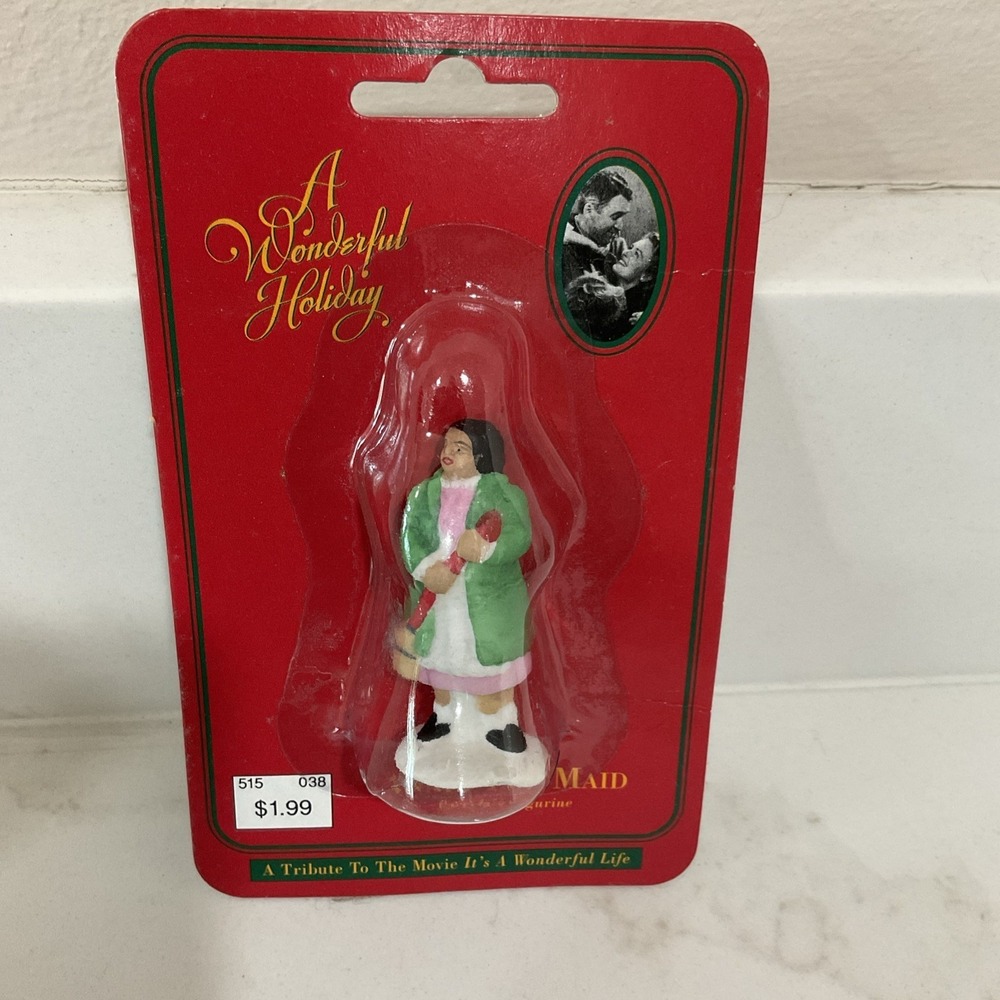 1995 It's A Wonderful Life Annie The Maid Porcelain Figurine New Sealed